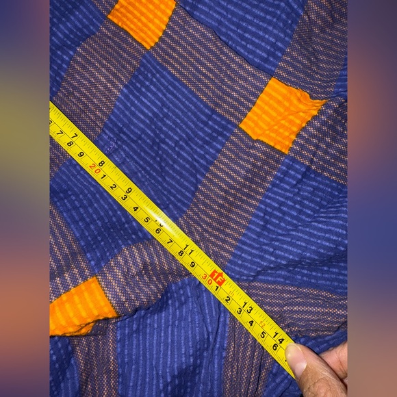 Anthropologie Porridge Preppy Plaid Indie WideLeg Pant Purple & Orange Sz M EUC - Picture 12 of 14